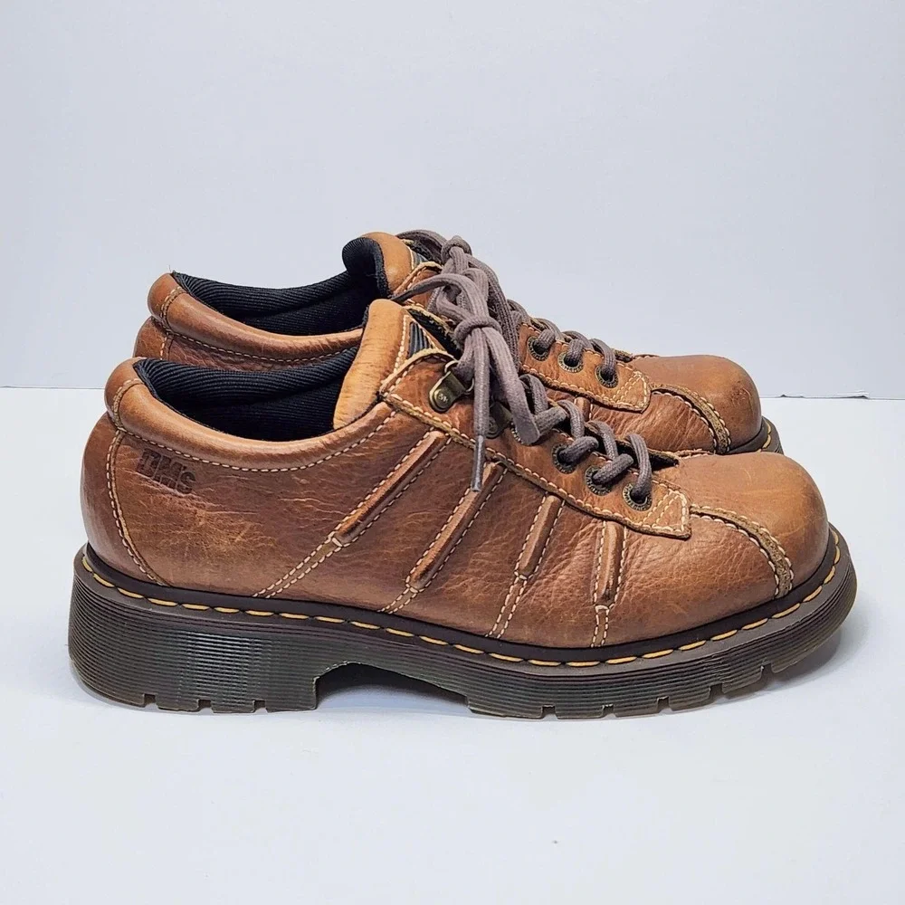 Dr. Martens Shoes Mens Size 10 Brown Leather Lace Up Chunky Sole Casual 11306